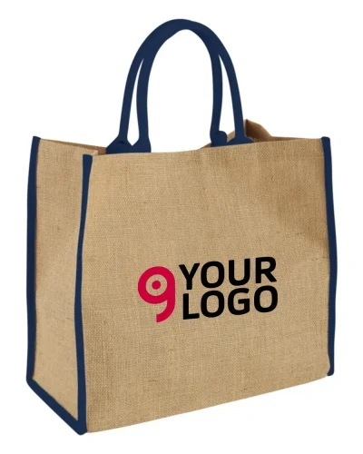 Borsa Shopper Juta e Cotone 18L Resistente 40x35x20cm Naturale