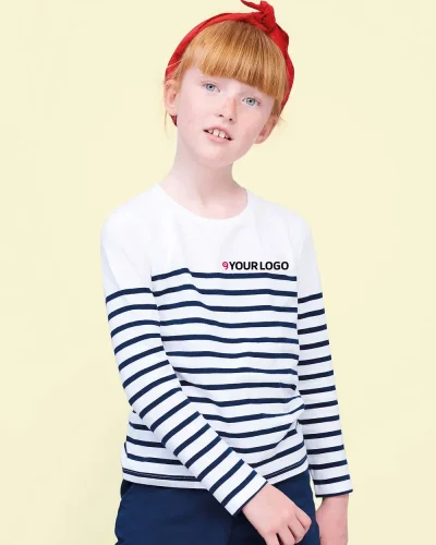 T-shirt bambino Petit Matelot rigata manica lunga