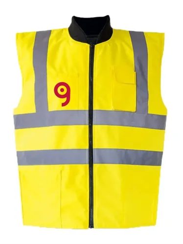 Giacca Bodywarmer alta visibilità 300g, poliestere EN ISO 20471