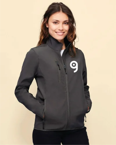 Radian Giacca Softshell Donna Full Zip Nera Antivento Leggera