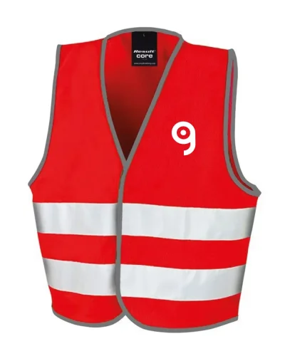 Gilet Alta Visibilità Bambino con Strisce 50mm, Poliestere