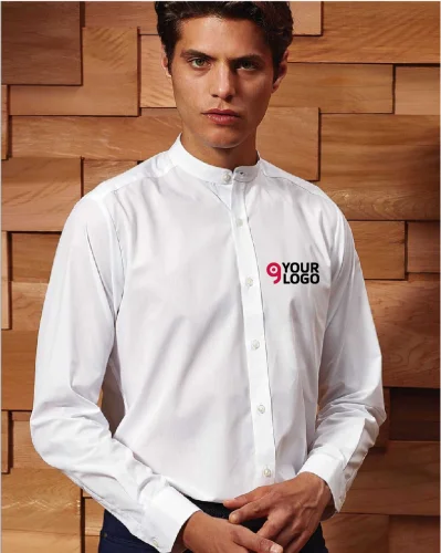 Camicia Unisex Body Fit colletto coreano