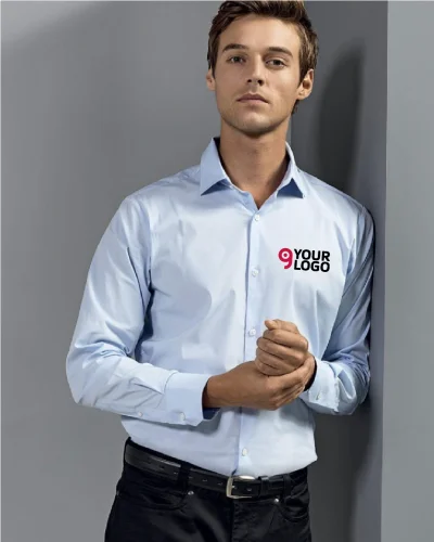 Men's Stretch Fit Cotton Poplin Long Sleeve Shirt