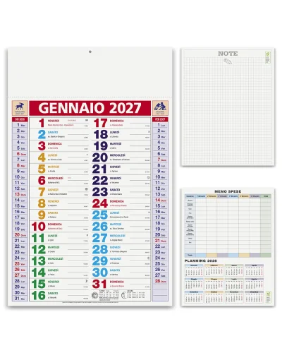 Calendario Olandese Multicolor