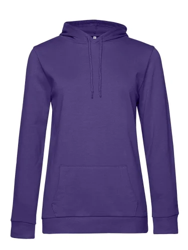 Felpa Donna Hoodie CottonFit 280g, Cappuccio, Tasche, Body Fit