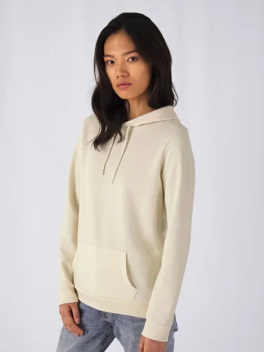 Felpa Donna Hoodie CottonFit 280g, Cappuccio, Tasche, Body Fit
