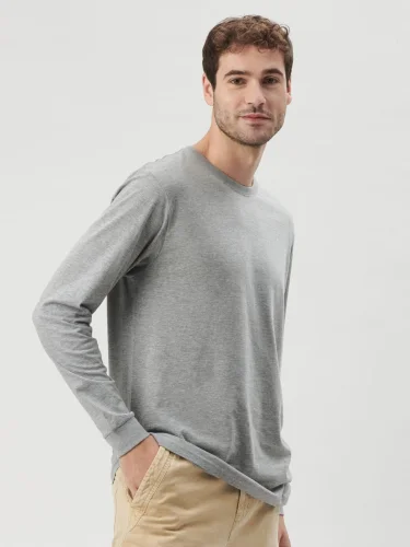 T-shirt manica lunga Classic Fit Uomo 100% Cotone Evolution LS