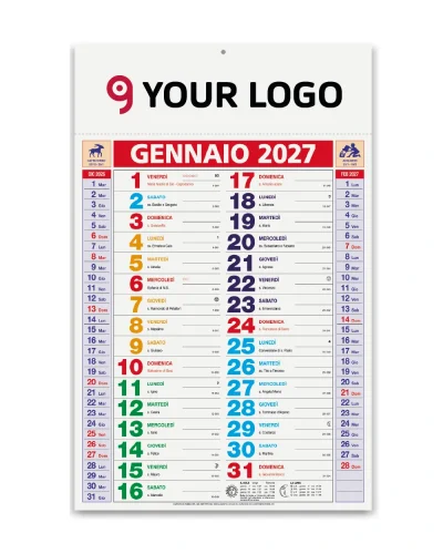 Calendario Olandese Multicolor