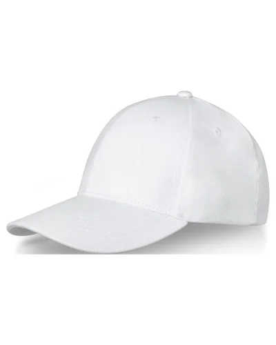 Cappellino Davis 6 pannelli, cotone 100%, chiusura in metallo Bianco