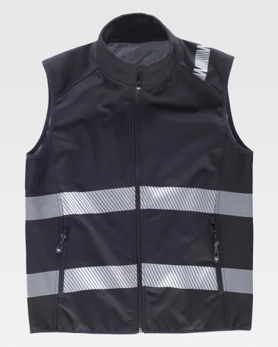 Gilet Workshell riflettente termico, 100% poliestere Rugged