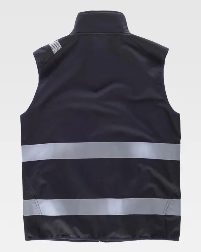 Gilet Workshell riflettente termico, 100% poliestere Rugged