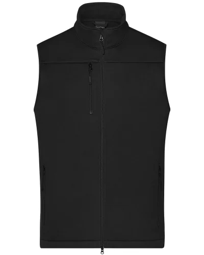 Gilet Softshell Uomo, 3 Strati, Antivento, Riciclato Black