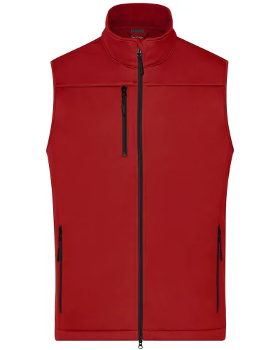 Gilet Softshell Uomo, 3 Strati, Antivento, Riciclato Red