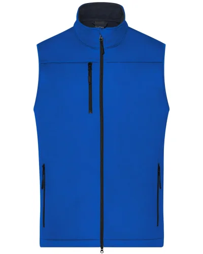 Gilet Softshell Uomo, 3 Strati, Antivento, Riciclato Nauticblue