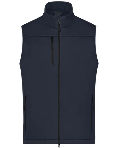 Gilet Softshell Uomo, 3 Strati, Antivento, Riciclato Navy