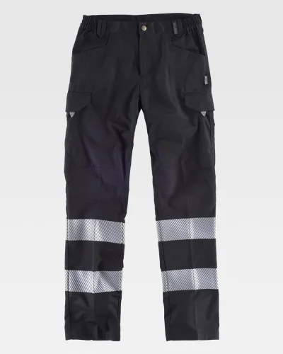 Pantalone da lavoro con bande riflettenti segmentate
