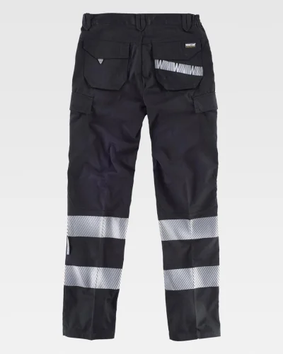 Pantalone da lavoro con bande riflettenti segmentate
