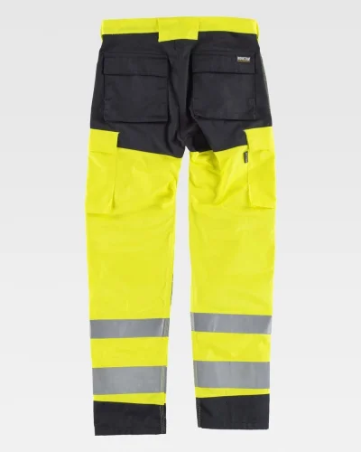 Pantalone alta visibilità WORKSAFE multitasche giallo riflettente