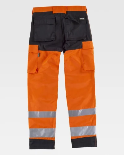 Pantalone alta visibilità WORKSAFE multitasche giallo riflettente