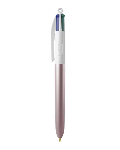 BIC 4 Colours Glacé Penna 5 Colori Smaltati, Plastica