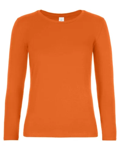 T-shirt donna Gildan E190 manica lunga cotone 185g regular fit urban orange