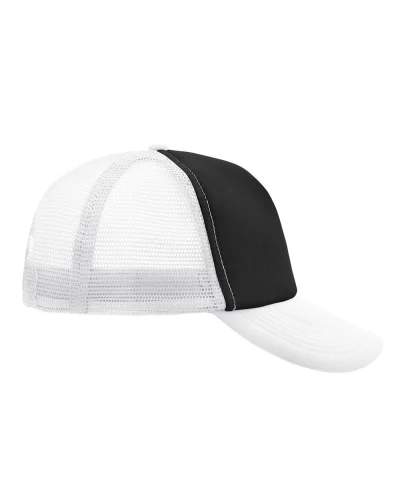 Cappellino Mesh Cap 5 pannelli, poliestere, taglia unica Black/White