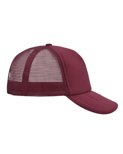 Cappellino Mesh Cap 5 pannelli, poliestere, taglia unica Burgundy