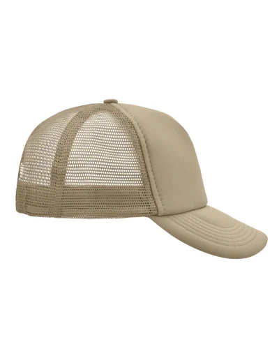 Cappellino Mesh Cap 5 pannelli, poliestere, taglia unica Khaki