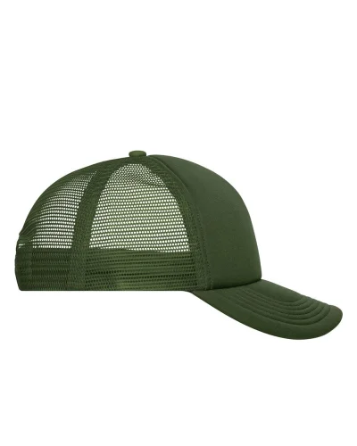 Cappellino Mesh Cap 5 pannelli, poliestere, taglia unica Dark Olive