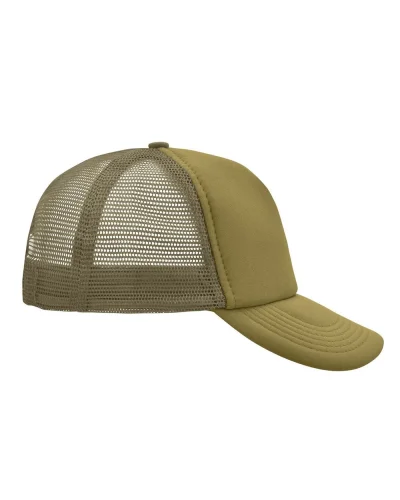 Cappellino Mesh Cap 5 pannelli, poliestere, taglia unica Olive