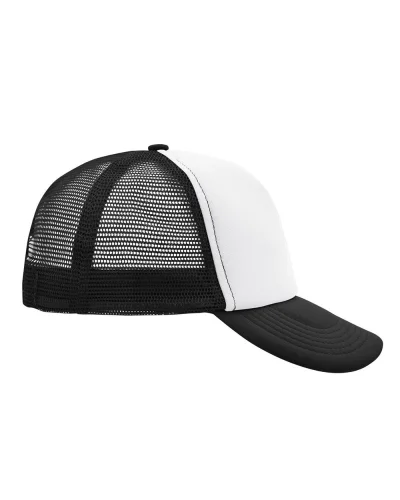 Cappellino Mesh Cap 5 pannelli, poliestere, taglia unica White/Black