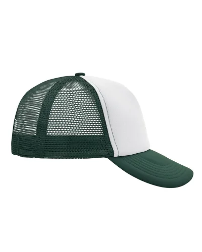 Cappellino Mesh Cap 5 pannelli, poliestere, taglia unica White/dark-green