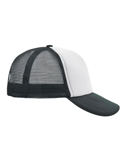 Cappellino Mesh Cap 5 pannelli, poliestere, taglia unica White/graphite