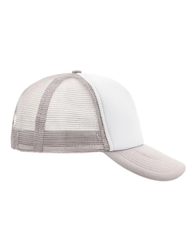 Cappellino Mesh Cap 5 pannelli, poliestere, taglia unica White/light-grey