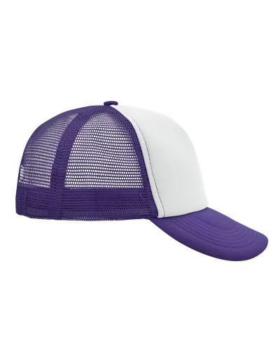 Cappellino Mesh Cap 5 pannelli, poliestere, taglia unica White/lilac