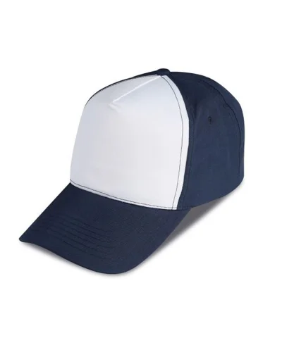 Cappellino Golf 5 Pannelli, 100% Poliestere White/Navy