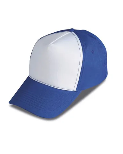 Cappellino Golf 5 Pannelli, 100% Poliestere White/Royal
