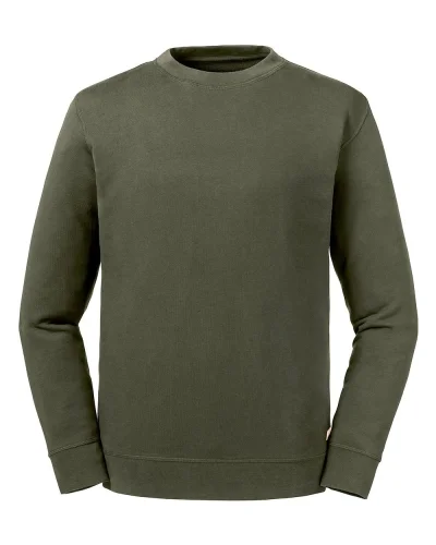 Felpa Reversibile Pure Organic in Cotone Bio Dark Olive