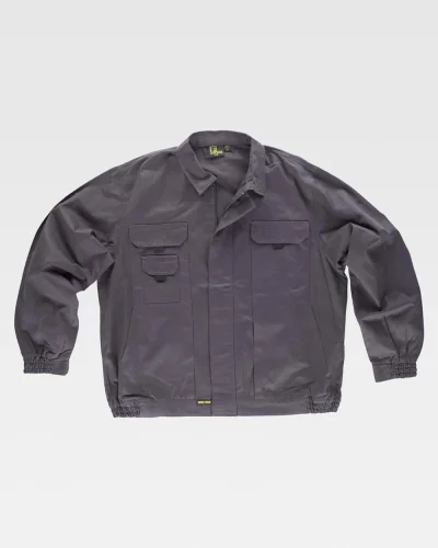 Giacca casual con elastico in vita e dettagli zip argento Dark Grey