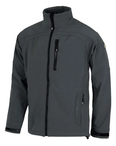 Giacca antivento bicolore  con rete, tasche e dettagli rifrangenti LIGHT GREY