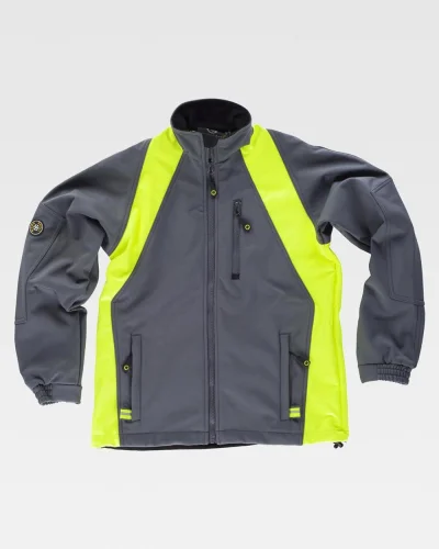 Giacca Workshell, nylon, rinforzi gomiti, zip tasche