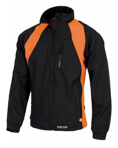 Giacca Workshell, nylon, rinforzi gomiti, zip tasche