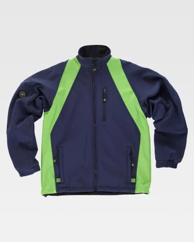 Giacca Workshell, nylon, rinforzi gomiti, zip tasche