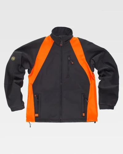 Giacca Workshell, nylon, rinforzi gomiti, zip tasche