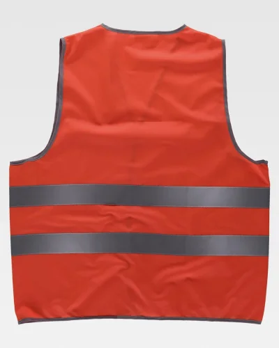 Gilet alta visibilità EN20471 Classe 2 Velcro Poliestere