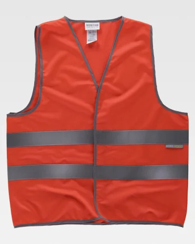 Gilet alta visibilità EN20471 Classe 2 Velcro Poliestere
