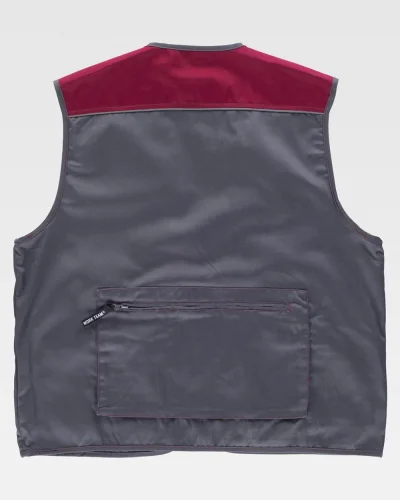 Gilet safari multitasche, imbottito, collo alto