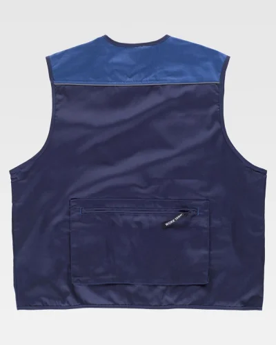 Gilet safari multitasche, imbottito, collo alto