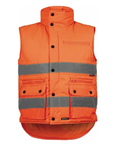 Gilet Alta Visibilità Fluo Certificato EN ISO 20471 100% Cotone ORANGE