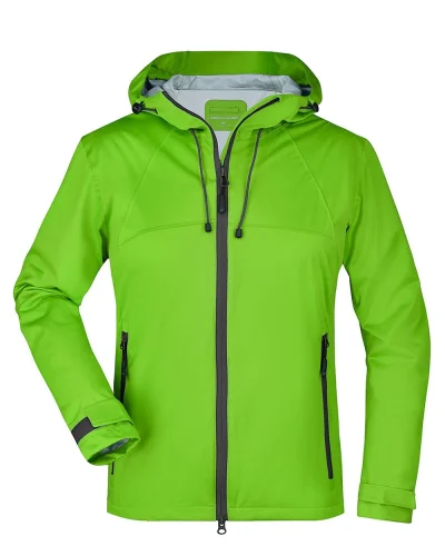 Giacca Softshell Donna impermeabile, traspirante e leggera Spring-green/iron-grey